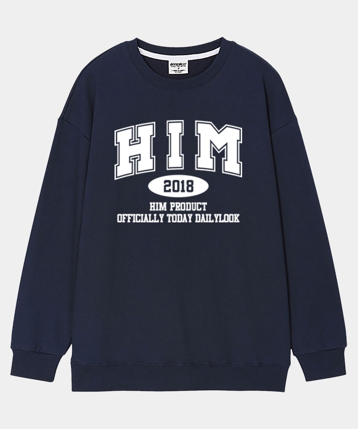 오티디(OTD) HIM컬리지 맨투맨 네이비