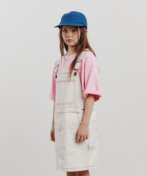 오버롤 스커트 - 크림