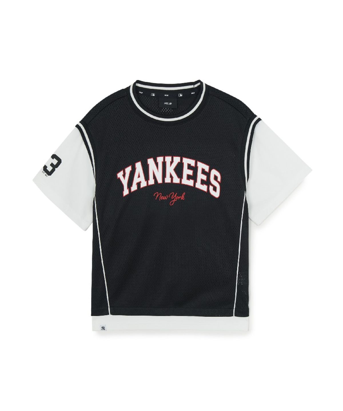 엠엘비 키즈(MLB KIDS) 스포티브 바시티 레이어드 티셔츠 NY (Black)