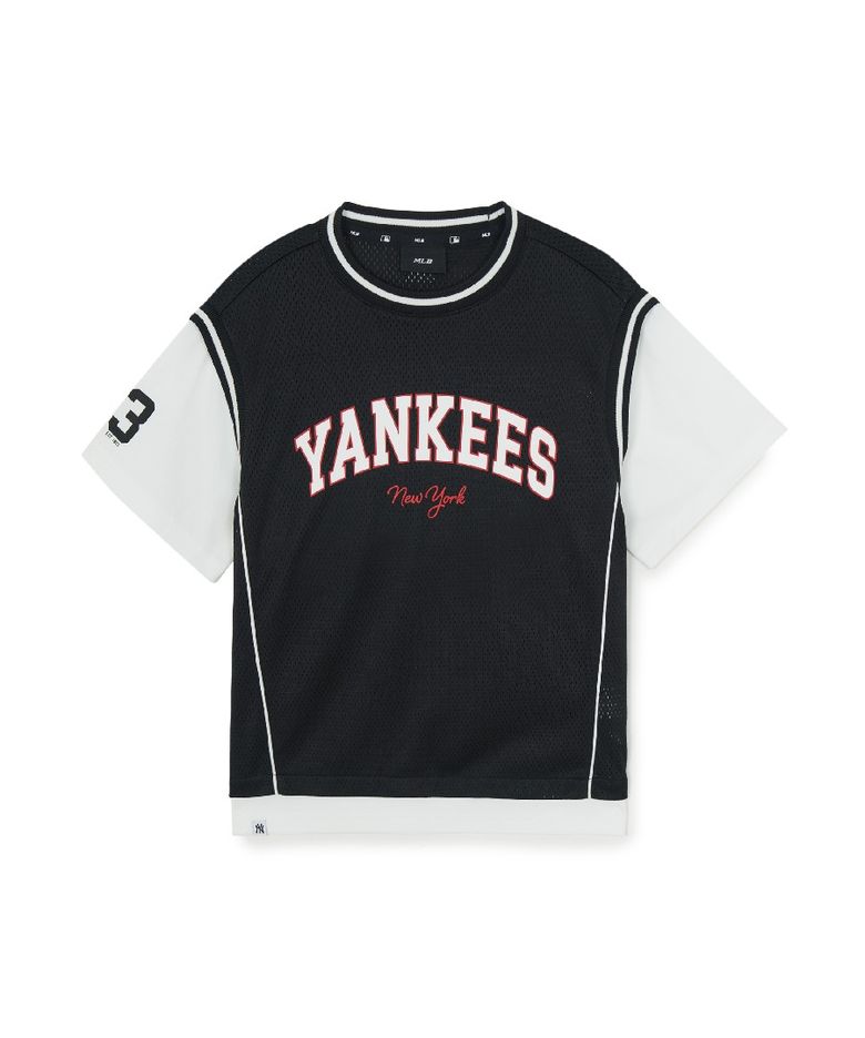 스포티브 바시티 레이어드 티셔츠 NY (Black)