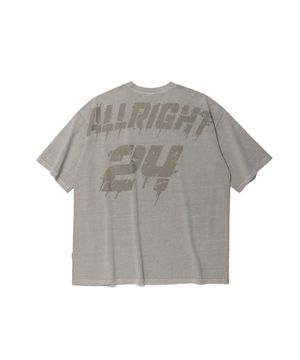 올라잇 24 피그먼트 티셔츠 (베이지)