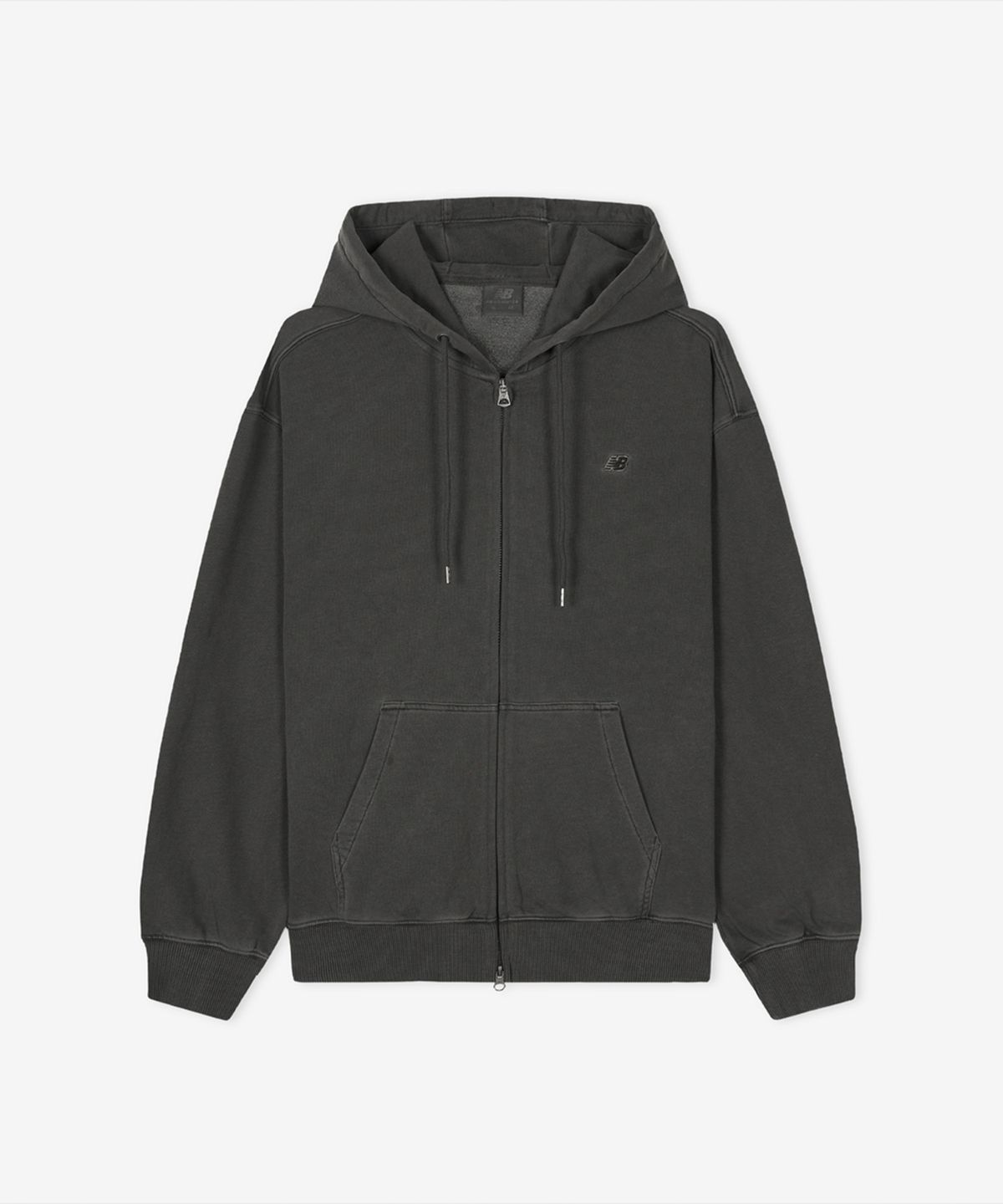 뉴발란스(NEW BALANCE) NBMDG21413 / UNI 에센셜 썸머 경량 다잉 후드집업 (CHARCOAL)