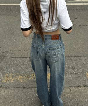 [Capsule] 인더시티 여성 와이드레그 진 미드블루 47F453G Q1B