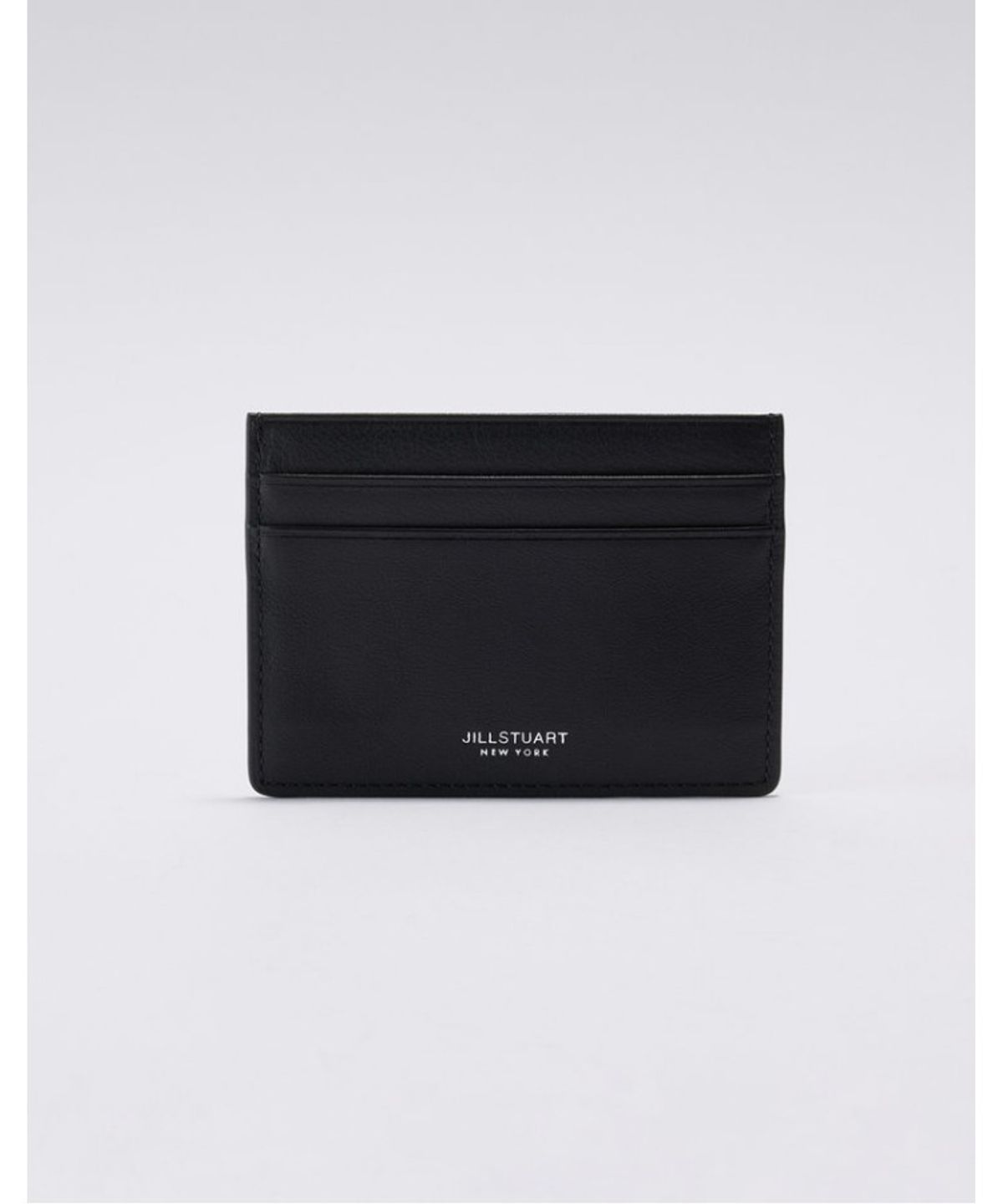 질스튜어트 맨 액세서리(JILLSTUART MEN ACC) [JUDE] 블랙 가죽 로고 2단 카드지갑 JUHO6F147BK