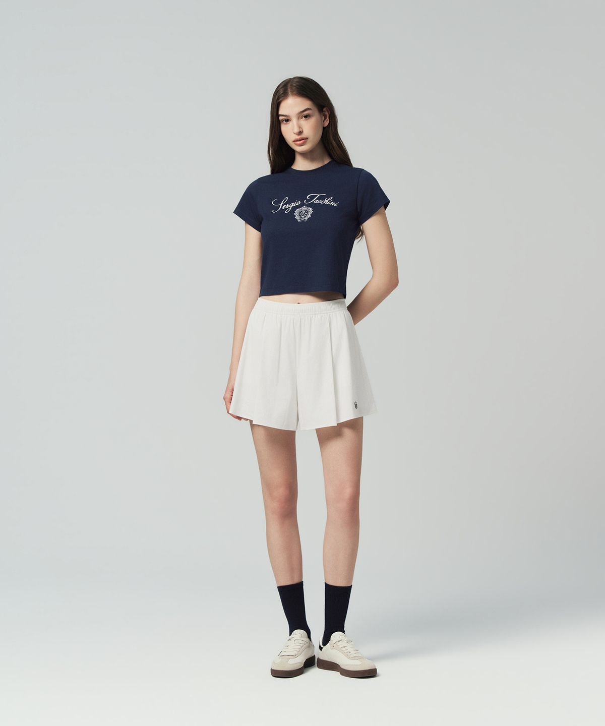 세르지오 타키니(SERGIO TACCHINI) W 플로위 스커티 쇼츠 (White)