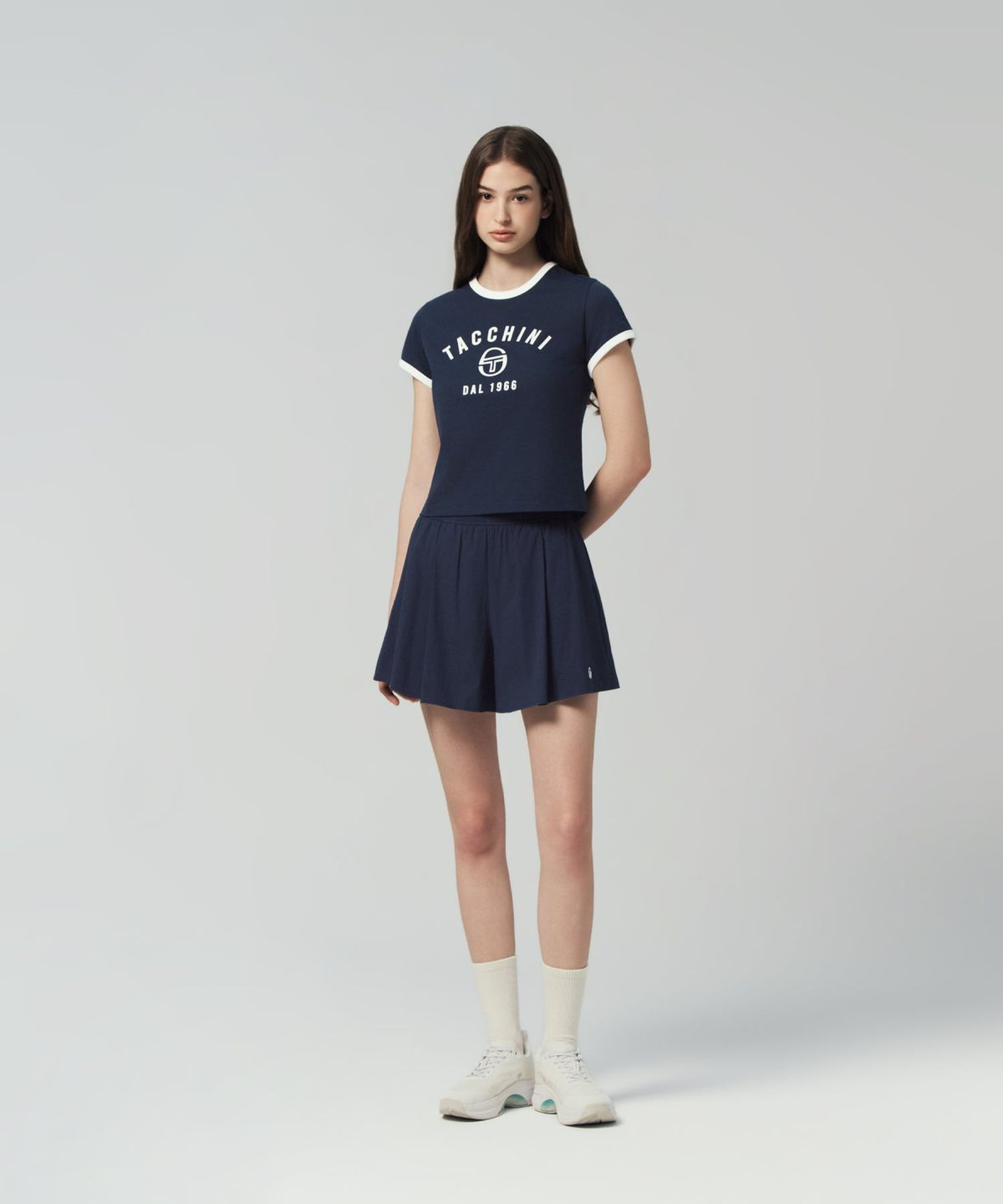 세르지오 타키니(SERGIO TACCHINI) W 플로위 스커티 쇼츠 (Navy)