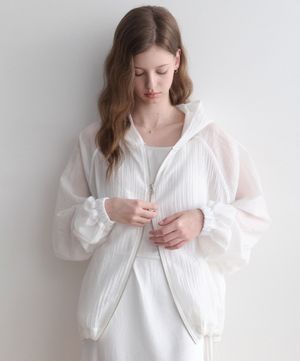 esy rainy hoodie jacket (white)