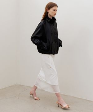 Elene Sheer Layered Skirt White