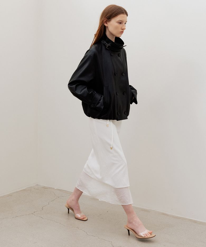 Elene Sheer Layered Skirt White