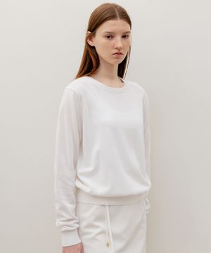 Lumiere Back-Slit Knit White