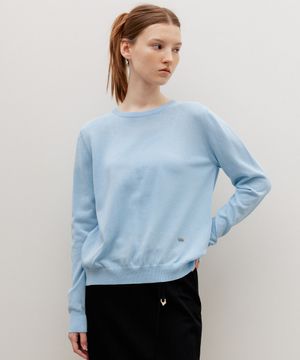 Lumiere Back-Slit Knit Blue