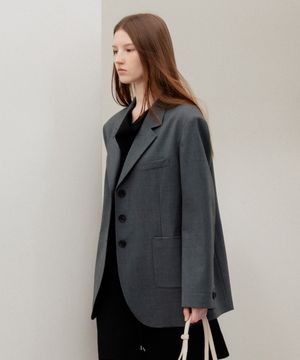 Mirel Overfit WoolBlazer Grey