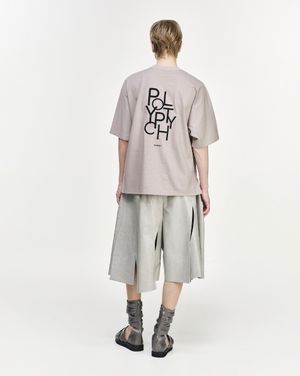 송지오 컬렉션 폴립티크 커브드 티셔츠 라이트 그레이 SI3TS713LG