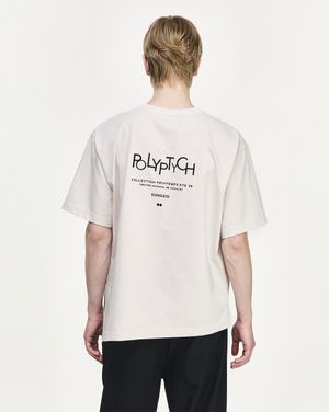 송지오 컬렉션 어시메트릭 폴립티크 티셔츠 아이보리 SI3TS721IV