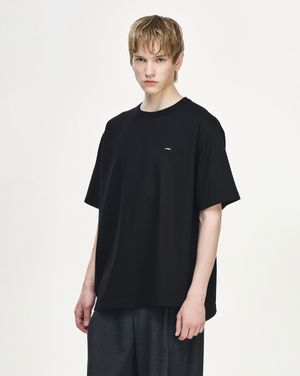 송지오 컬렉션 어시메트릭 폴립티크 티셔츠 블랙 SI3TS720BK