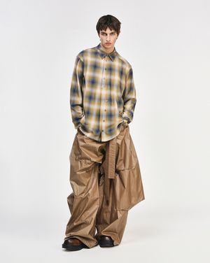 송지오 컬렉션 바이어스캐스트 체크 셔츠 옐로우 SI2SH711YE