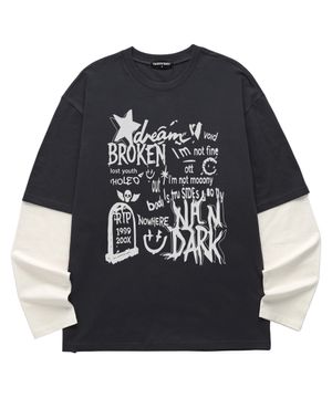 레이어드 BROKEN STAR 롱슬리브 (VVLL0220) 차콜/화이트