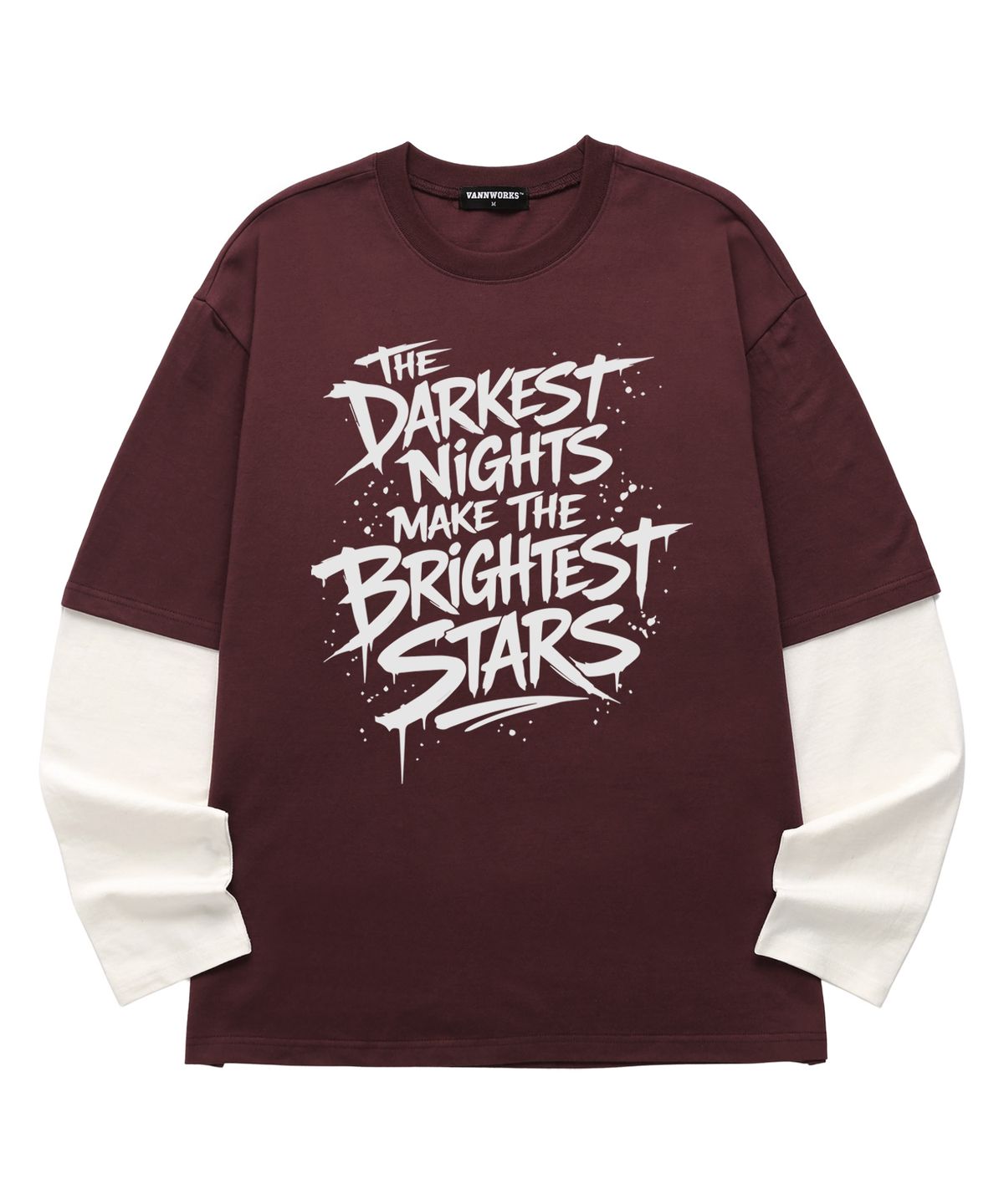 밴웍스(VANNWORKS) 레이어드 BRIGHTEST STAR 롱슬리브 (VVLL0221) 버건디