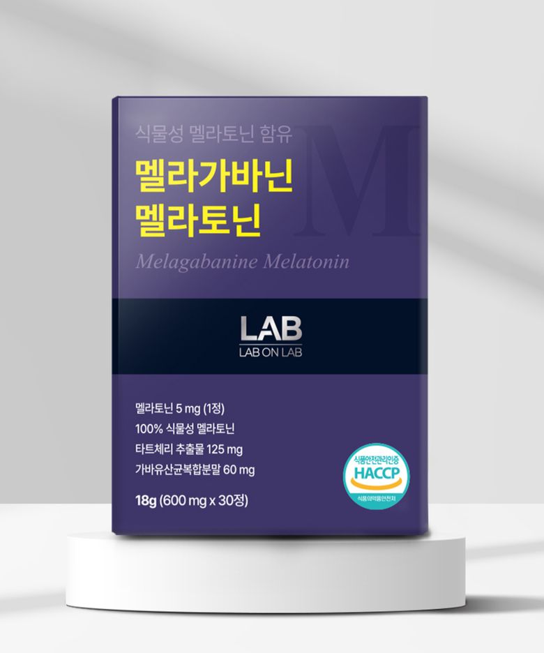 랩온랩 멜라가바닌 식물성 멜라토닌 5mg 테아닌 가바 트립토판 함유 30정