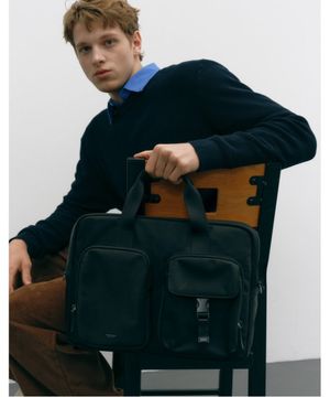 [ESSEN] 에쎈 블랙 나일론 버클 포인트 브리프케이스 JUBA5F923BK