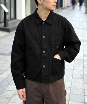 크롭 프렌치 워크 자켓 블랙