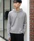 핑거홀 크롭 후드 롱슬리브 멜란지