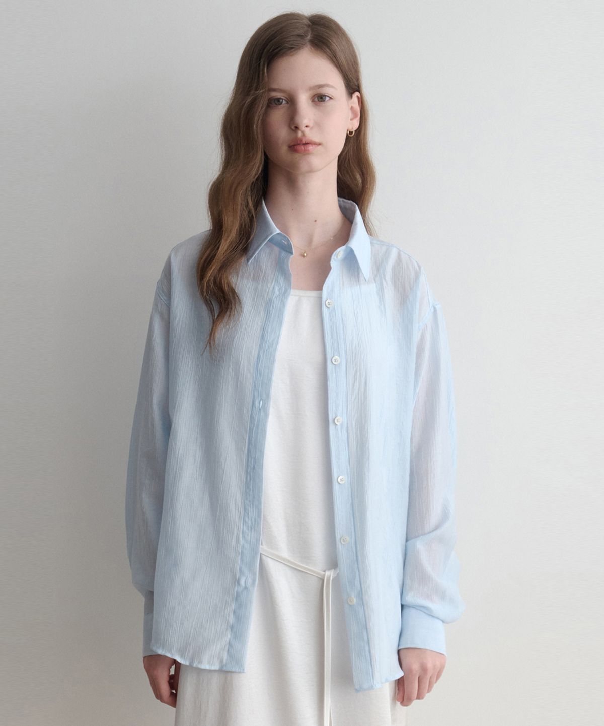 르나브(LENAV) even Shirts (sky)