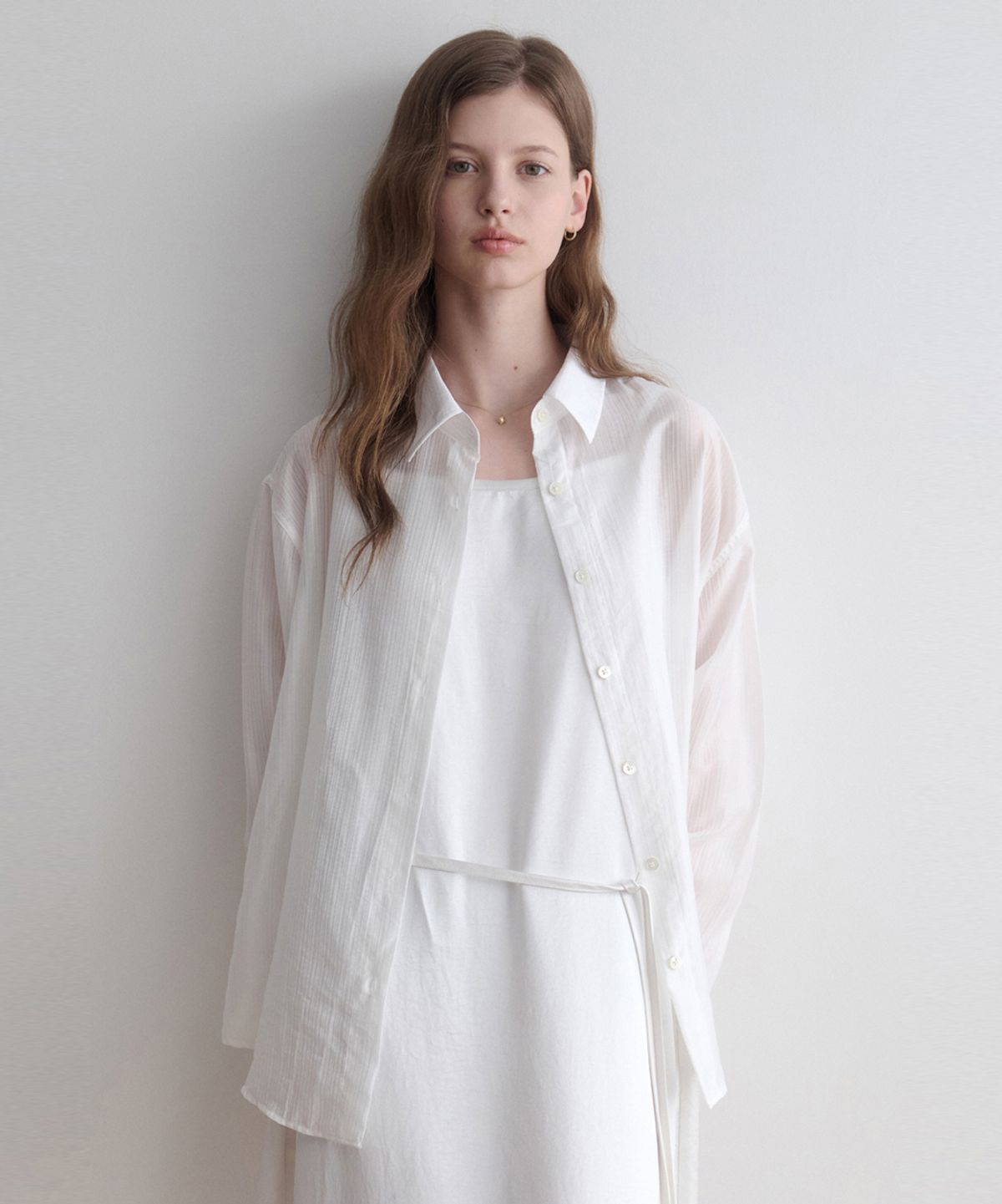 르나브(LENAV) esy rainy Shirts (white)