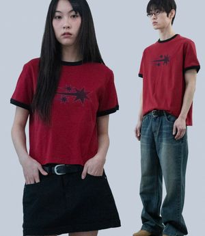VINTAGE 3STAR BASIC RINGER TEE_BURGUNDY(NG2GMUT538A)