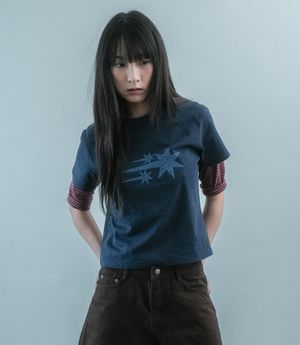STARDUST 3STAR CROP TEE_NAVY(NG2GMFT539A)