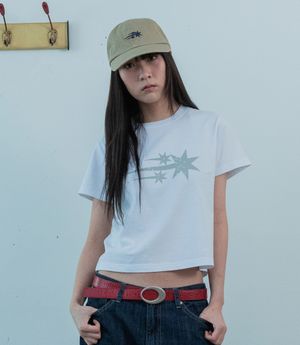 STARDUST 3STAR CROP TEE_WHITE(NG2GMFT539A)