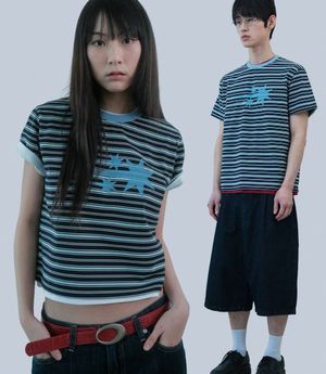 STRIPE 3STAR BASIC TEE_NAVY(NG2GMUT541A)