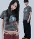STRIPE 3STAR BASIC RINGER TEE_BROWN(NG2GMUT542A)