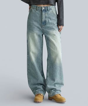 레미 카펜더 벌룬 와이드 워싱 데님 팬츠 4 Color [ANBD_6023]