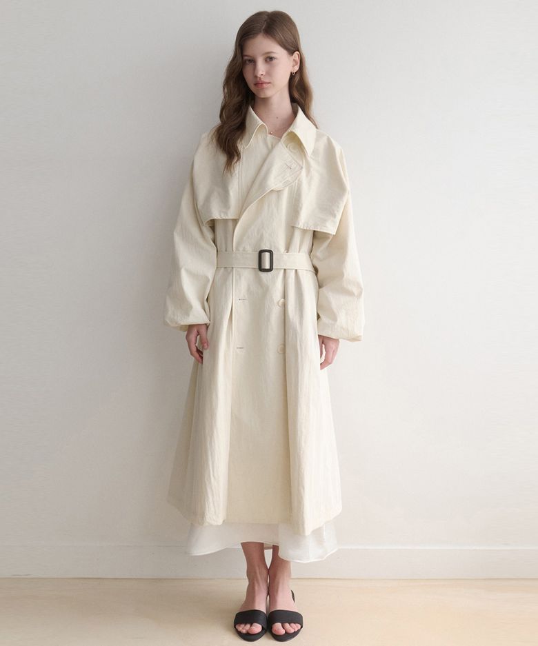 esy dolman trench cape coat (ivory)