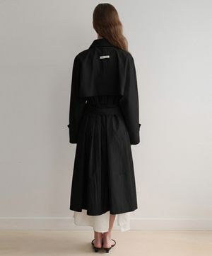 les trench cape coat (black)