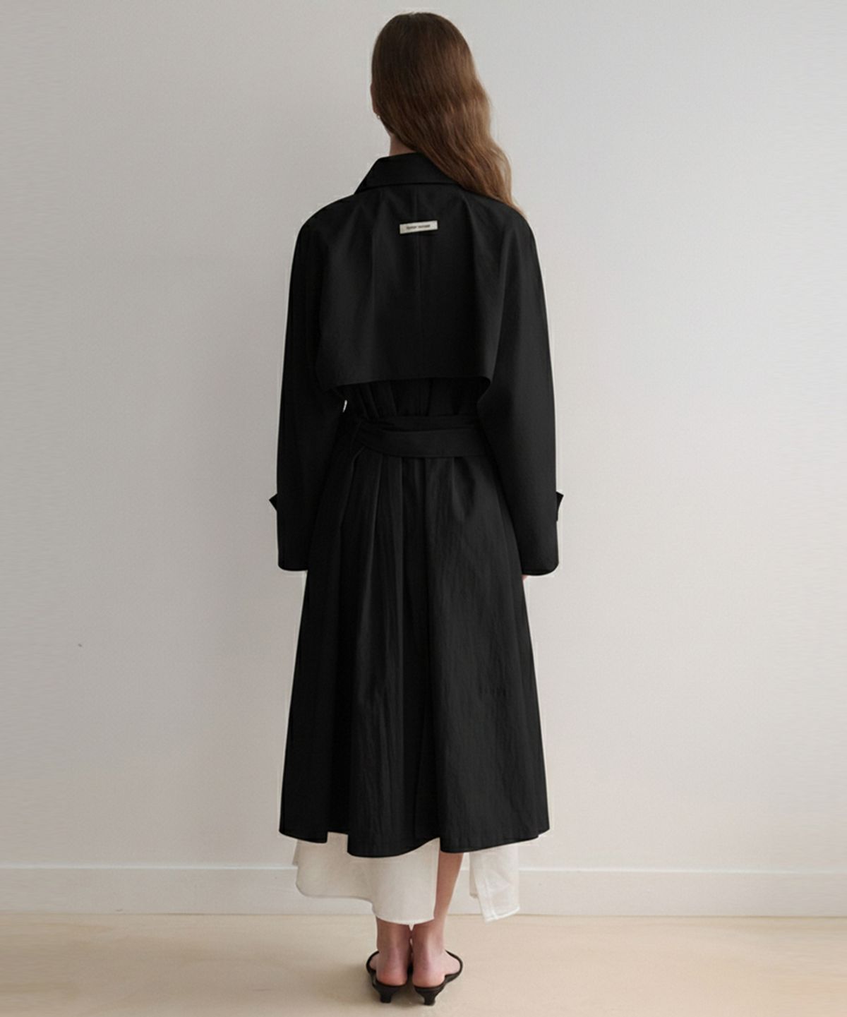 르나브(LENAV) les trench cape coat (black)