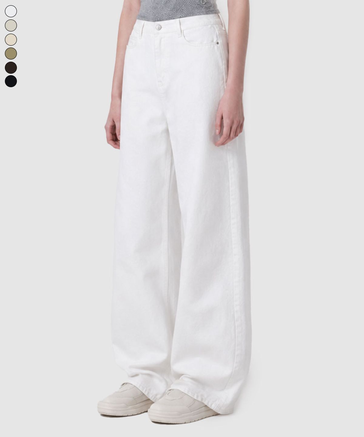 베이직라벨(BASIC LABEL) Corring washing wide cotton pants 6 Color [BLBP_5011]