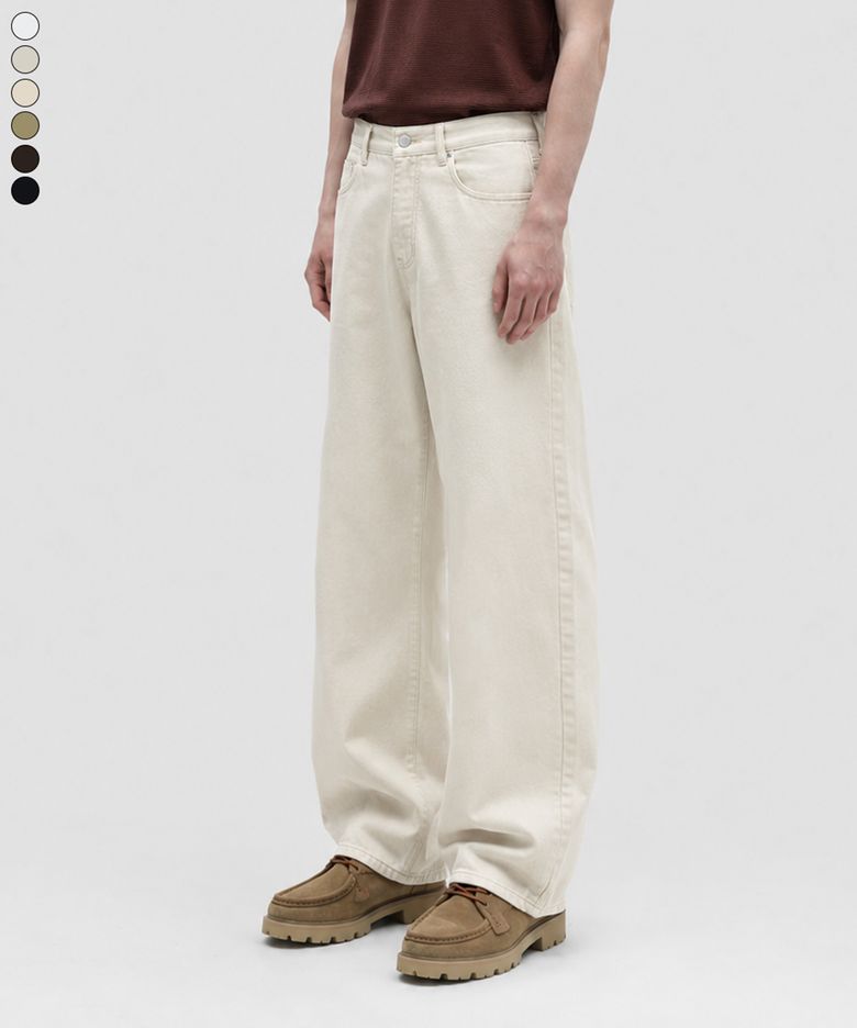 Hanson washing wide cotton pants 6 Color [BLBP_4011]