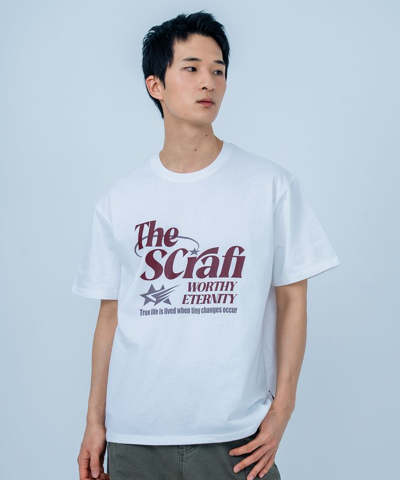 스크래피 오버핏 헤비 반팔티셔츠