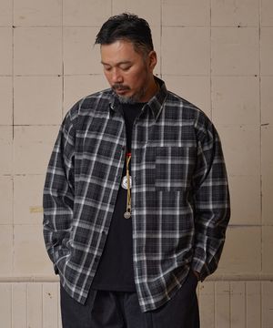 너드 체크 셔츠 블랙