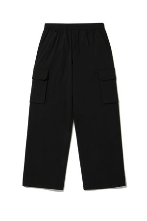 세미 와이드 카고 팬츠 블랙 ANA1PL12ABK