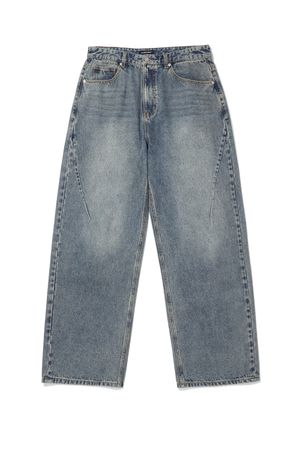 페이드 워싱 다트 볼륨 데님 팬츠 블루 ANA1EL32ABL