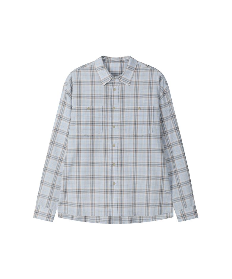 Loose Fit Check Shirt [SKYBLUE]_SESH028SKYBLUE