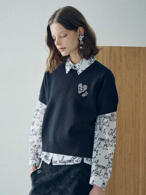 그래픽 자카드 시그니쳐 탑 ESFDVKT06BLK