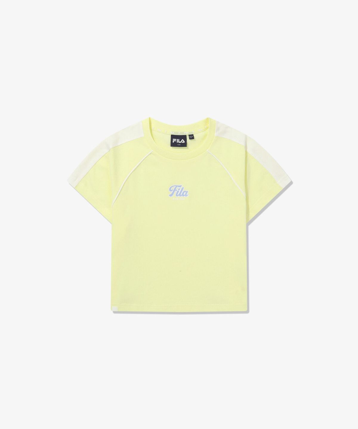 휠라 키즈(FILA KIDS) 여아 소매 배색 티셔츠