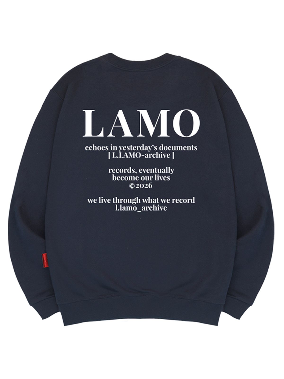 엘라모(LLAMO) LAMO아카이브 맨투맨 남녀공용 빅사이즈 S~4XL