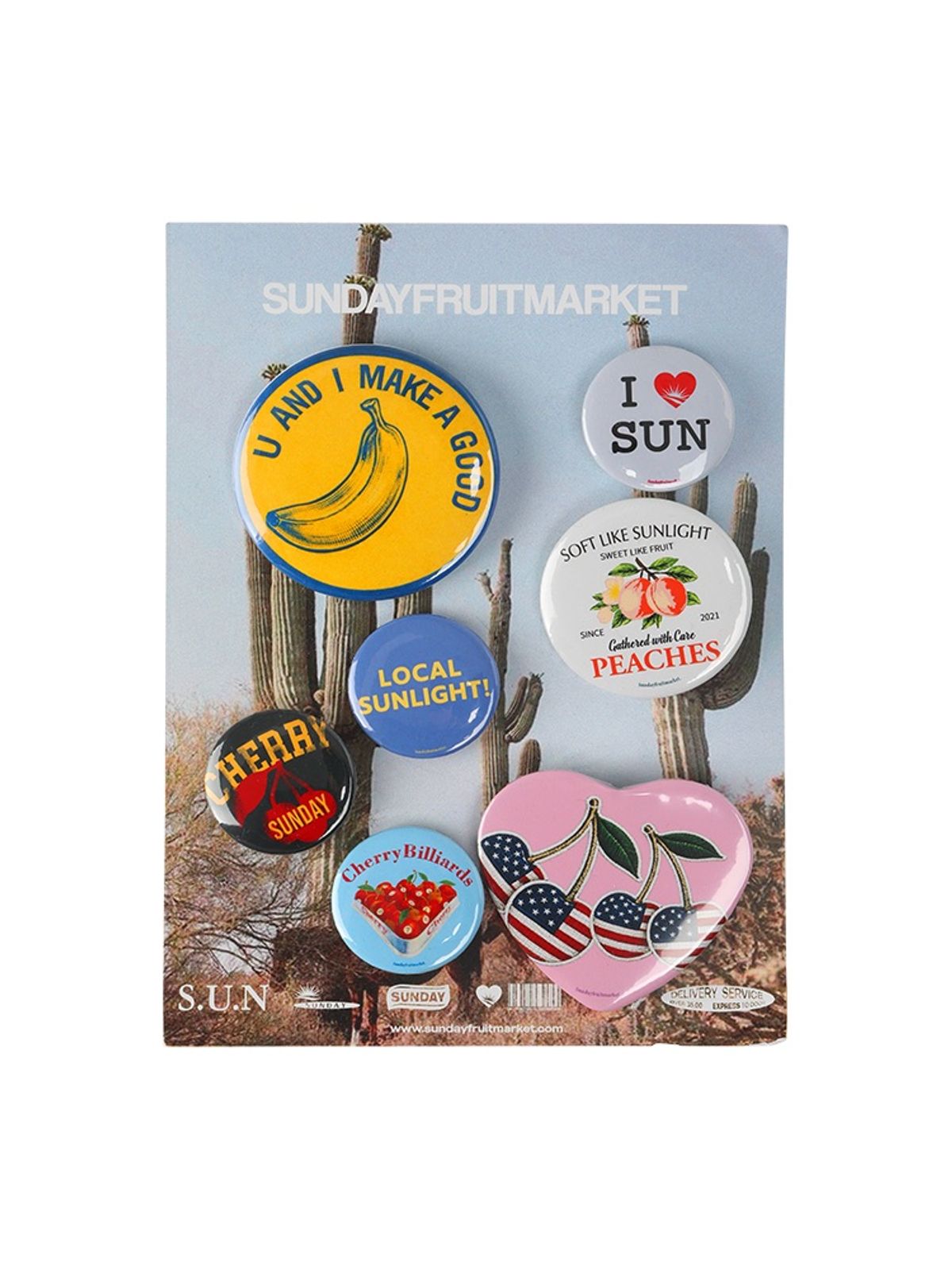 선데이후르츠마켓(SUNDAY FRUIT MARKET) HORSE SUN BADGE 7PACKS