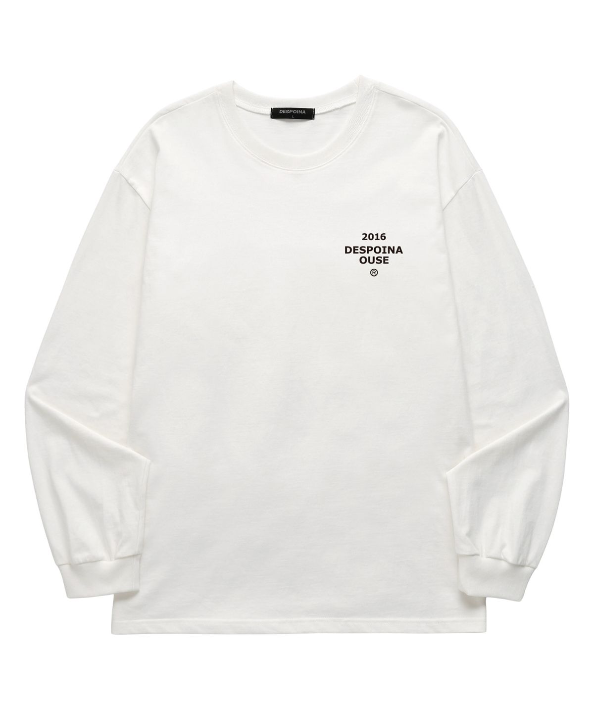 우즈(OUSE) Basic logo 롱슬리브 (DLS039) 화이트