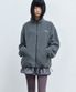 FLEECE ZIP-UP JACKET_CHARCOAL